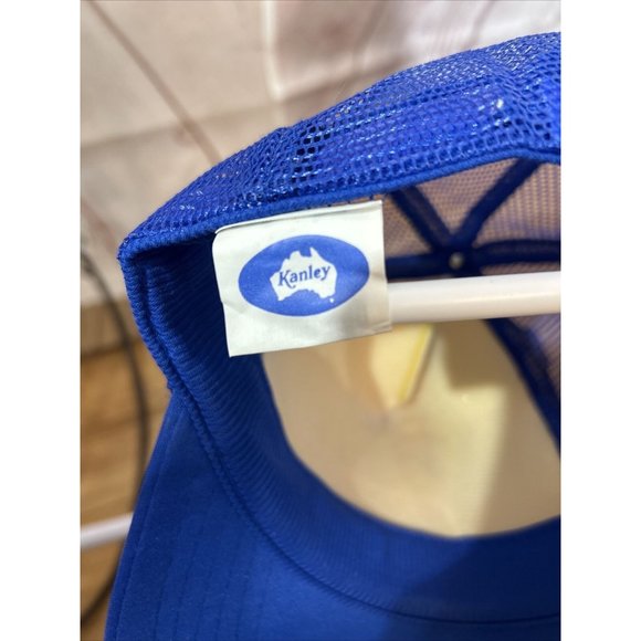 Vintage Kanley Australia Mesh Trucker Snapback Hat Cap Blue w/ Australian Flag - Picture 7 of 8